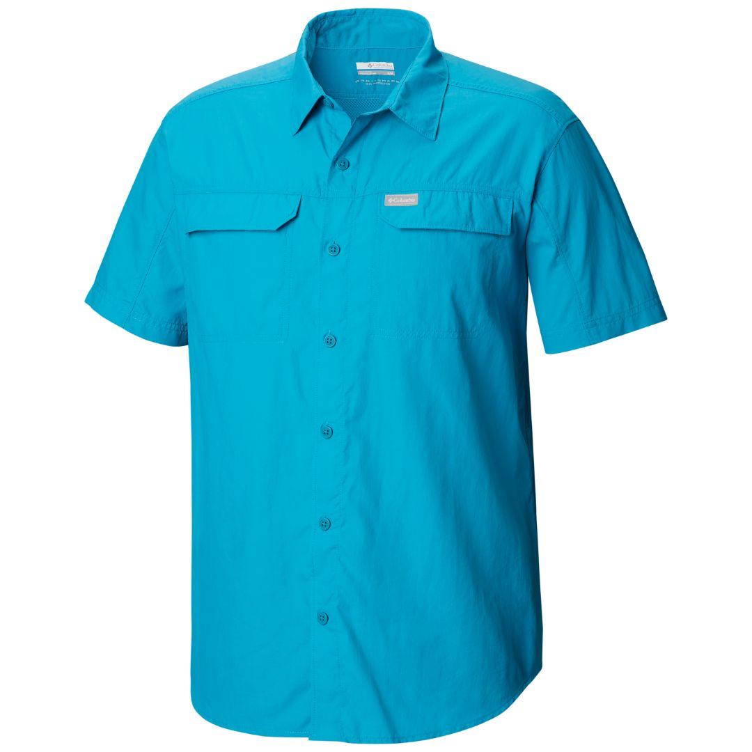 Columbia Men Blue Silver Ridge 2.0 Short Sleeve Shirt (Sun Protection)