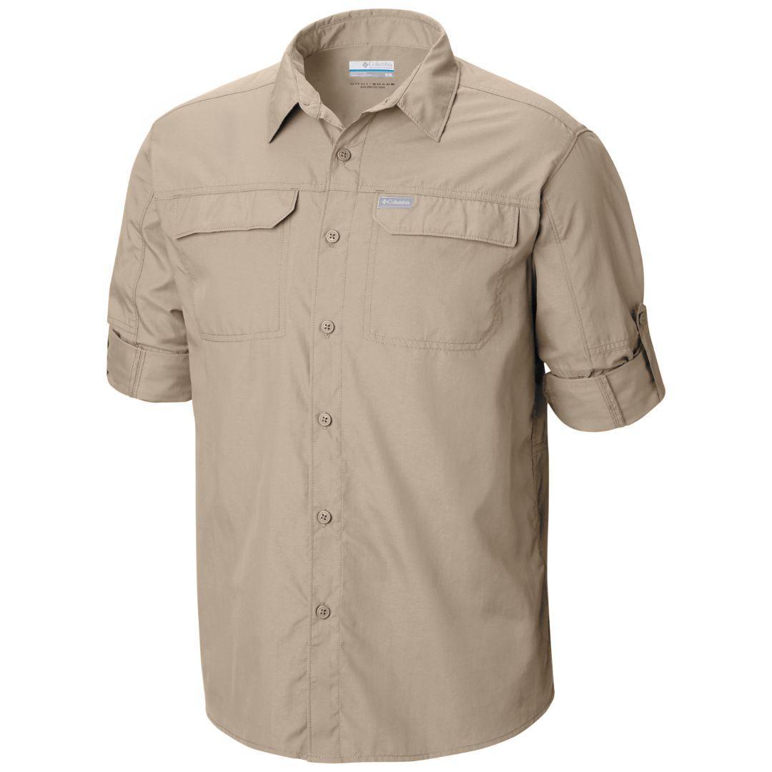 Columbia Men's Brown Silver Ridge 2.0 Long Sleeve Sun Protection Shirt
