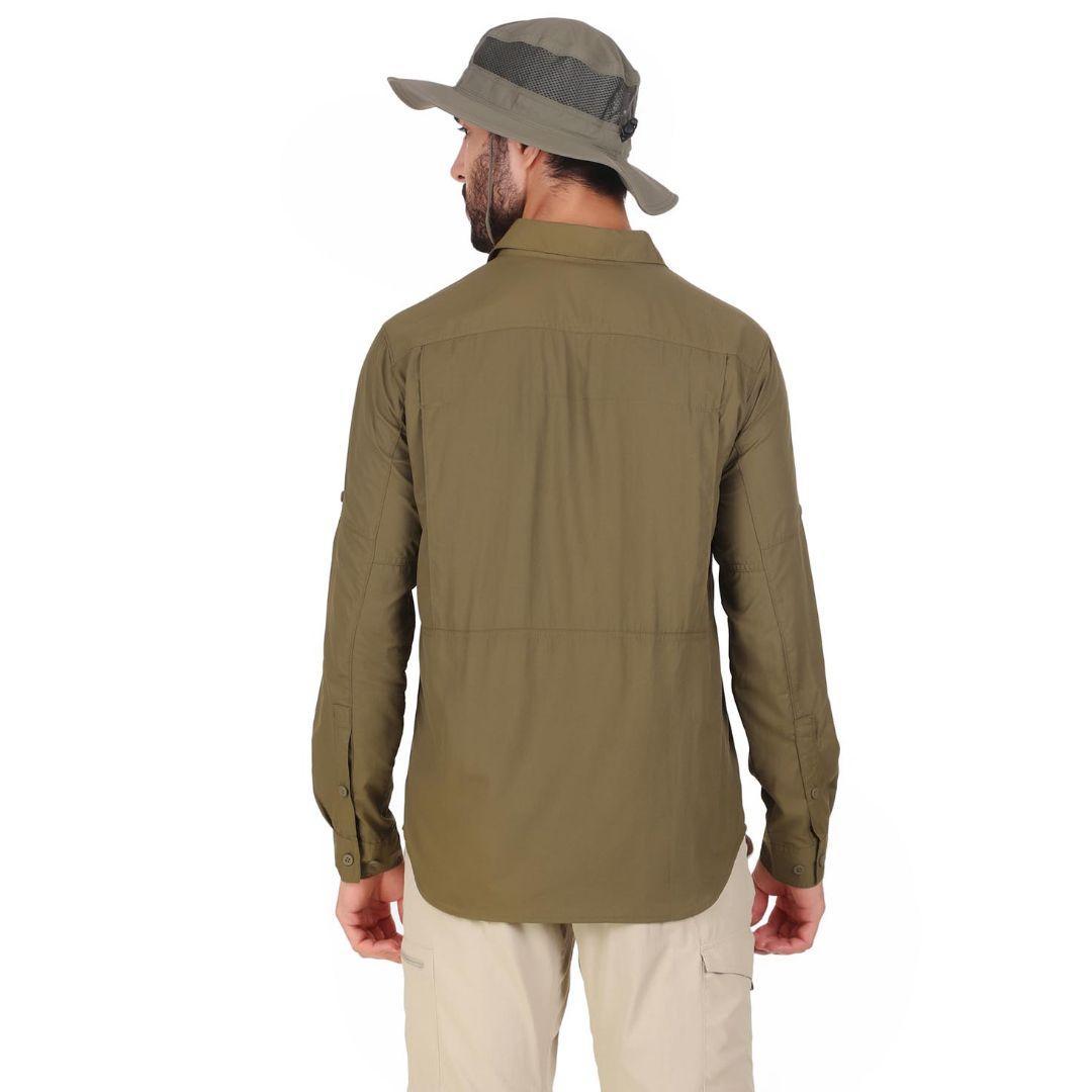 Columbia Men's Green Silver Ridge 2.0 Long Sleeve Sun Protection Shirt