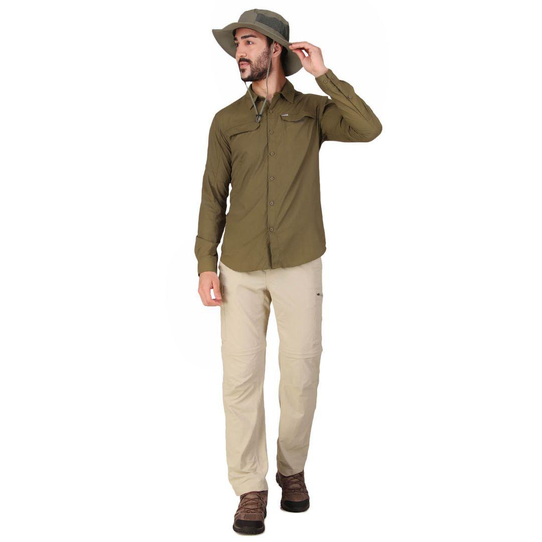 Columbia Men's Green Silver Ridge 2.0 Long Sleeve Sun Protection Shirt