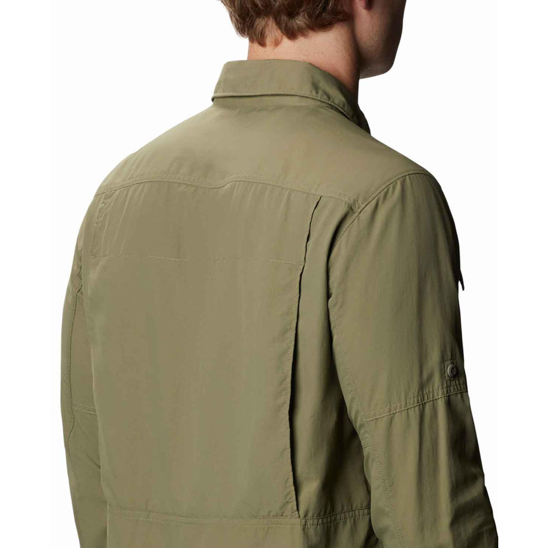 Columbia Men Green Silver Ridge 2.0 Long Sleeve Shirt (Sun Protection)