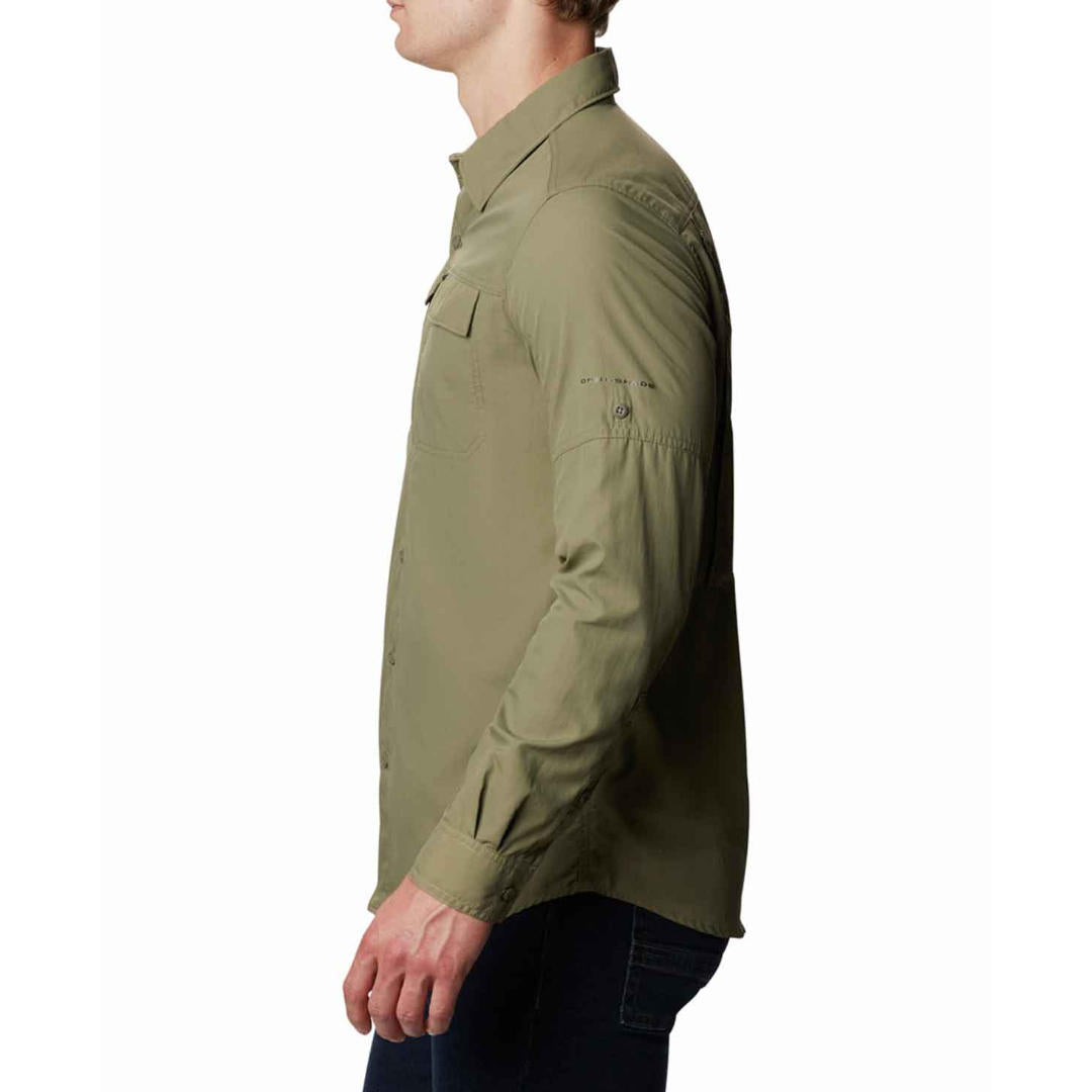 Columbia Men Green Silver Ridge 2.0 Long Sleeve Shirt (Sun Protection)