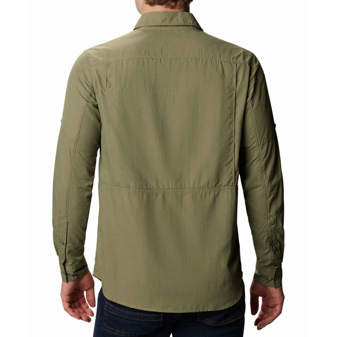 Columbia Men Green Silver Ridge 2.0 Long Sleeve Shirt (Sun Protection)