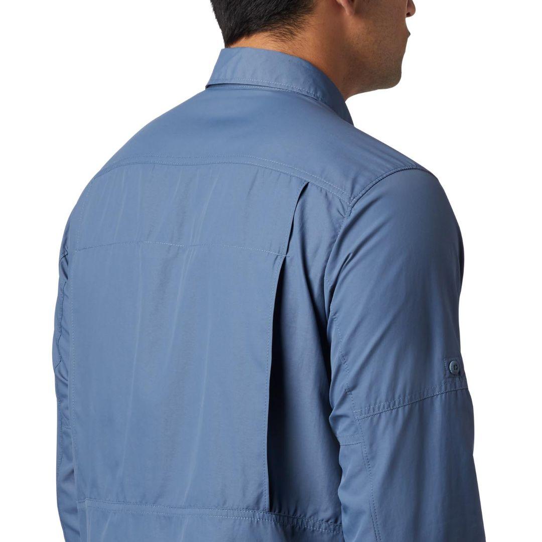 Columbia Men Blue Silver Ridge 2.0 Long Sleeve Shirt (Sun Protection)