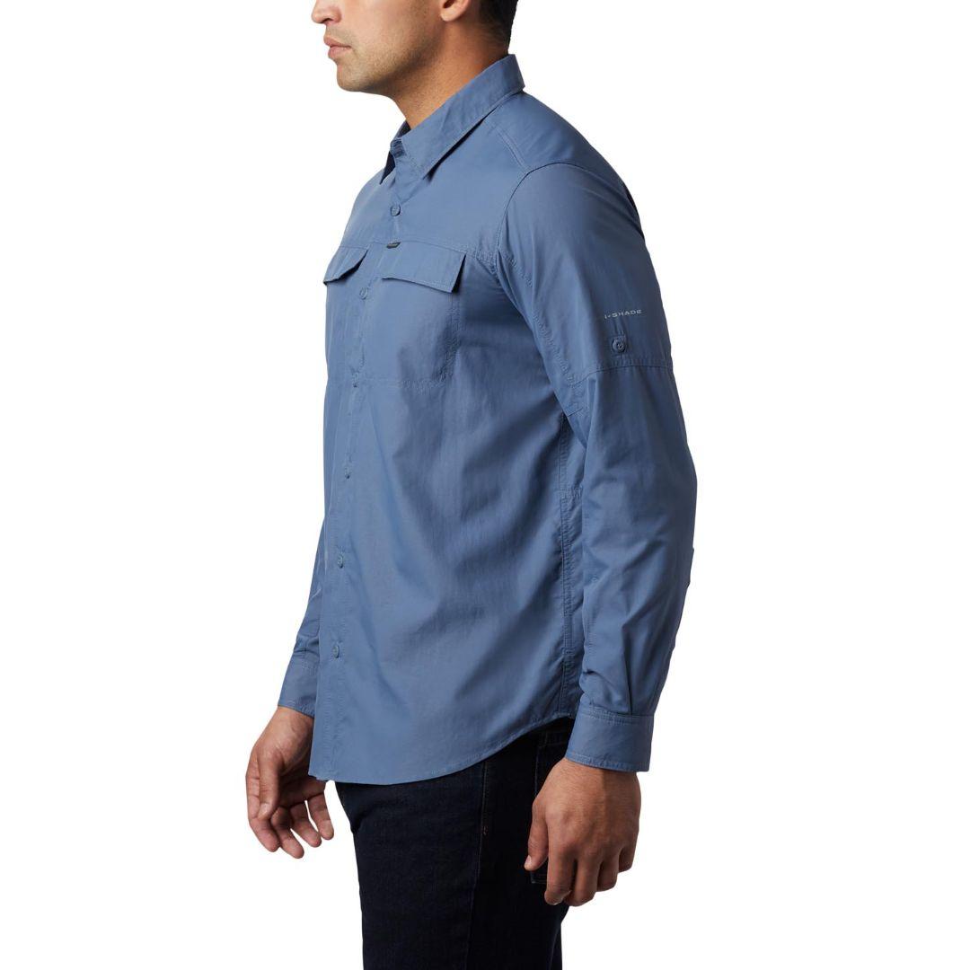 Columbia Men Blue Silver Ridge 2.0 Long Sleeve Shirt (Sun Protection)