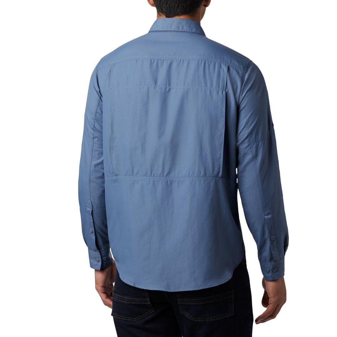 Columbia Men Blue Silver Ridge 2.0 Long Sleeve Shirt (Sun Protection)