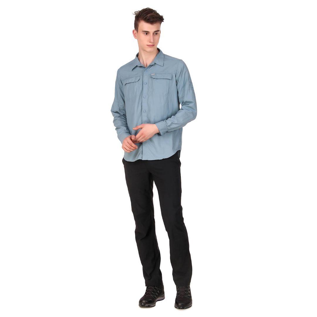 Columbia Men's Blue Omni-Wick Silver Ridge 2.0 Moisture Management Shirt