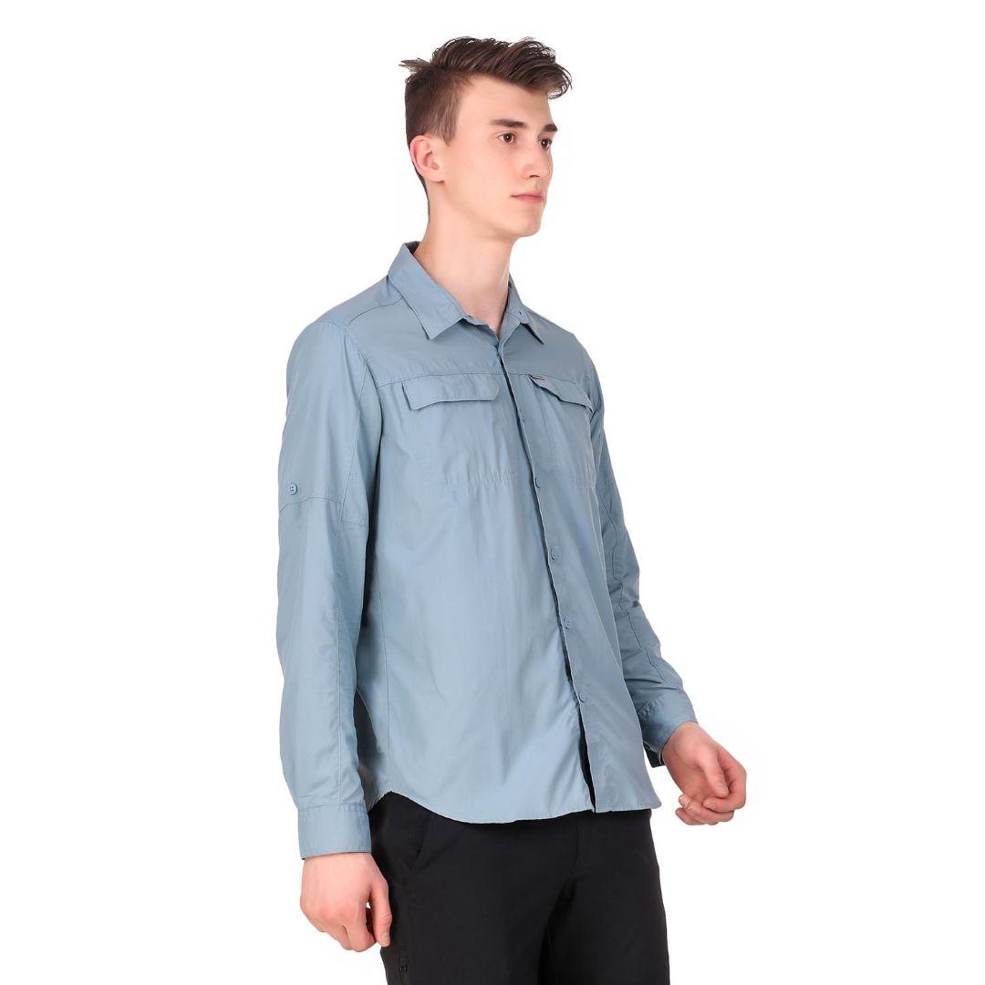 Columbia Men's Blue Omni-Wick Silver Ridge 2.0 Moisture Management Shirt