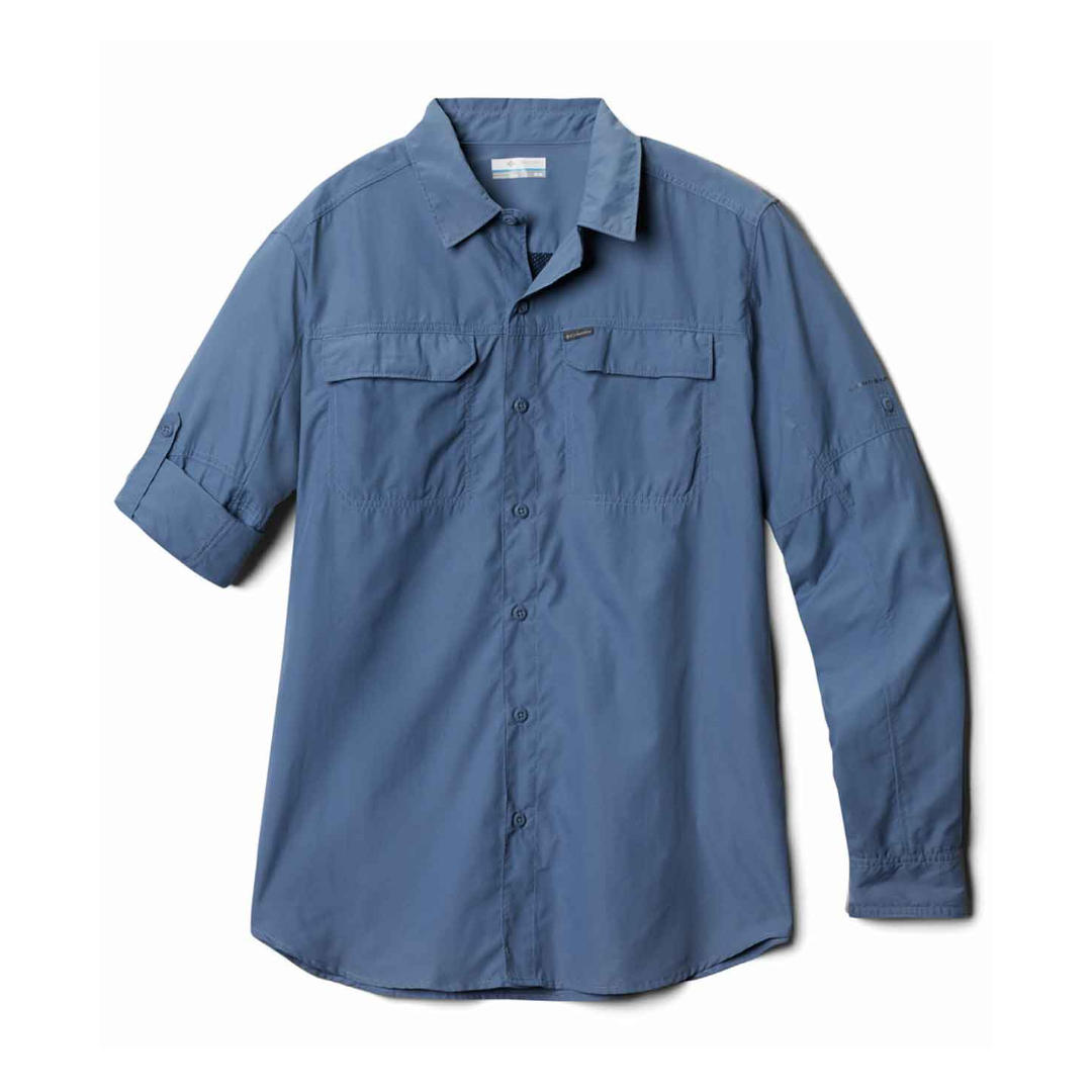 Columbia Men's Blue Omni-Wick Silver Ridge 2.0 Moisture-Wicking Shirt