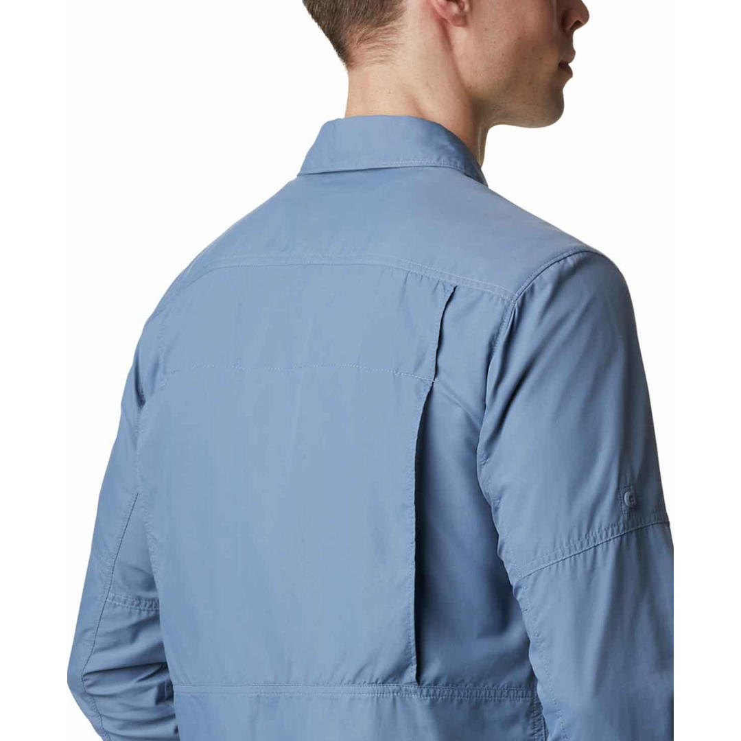 Columbia Men's Blue Omni-Wick Silver Ridge 2.0 Moisture-Wicking Shirt