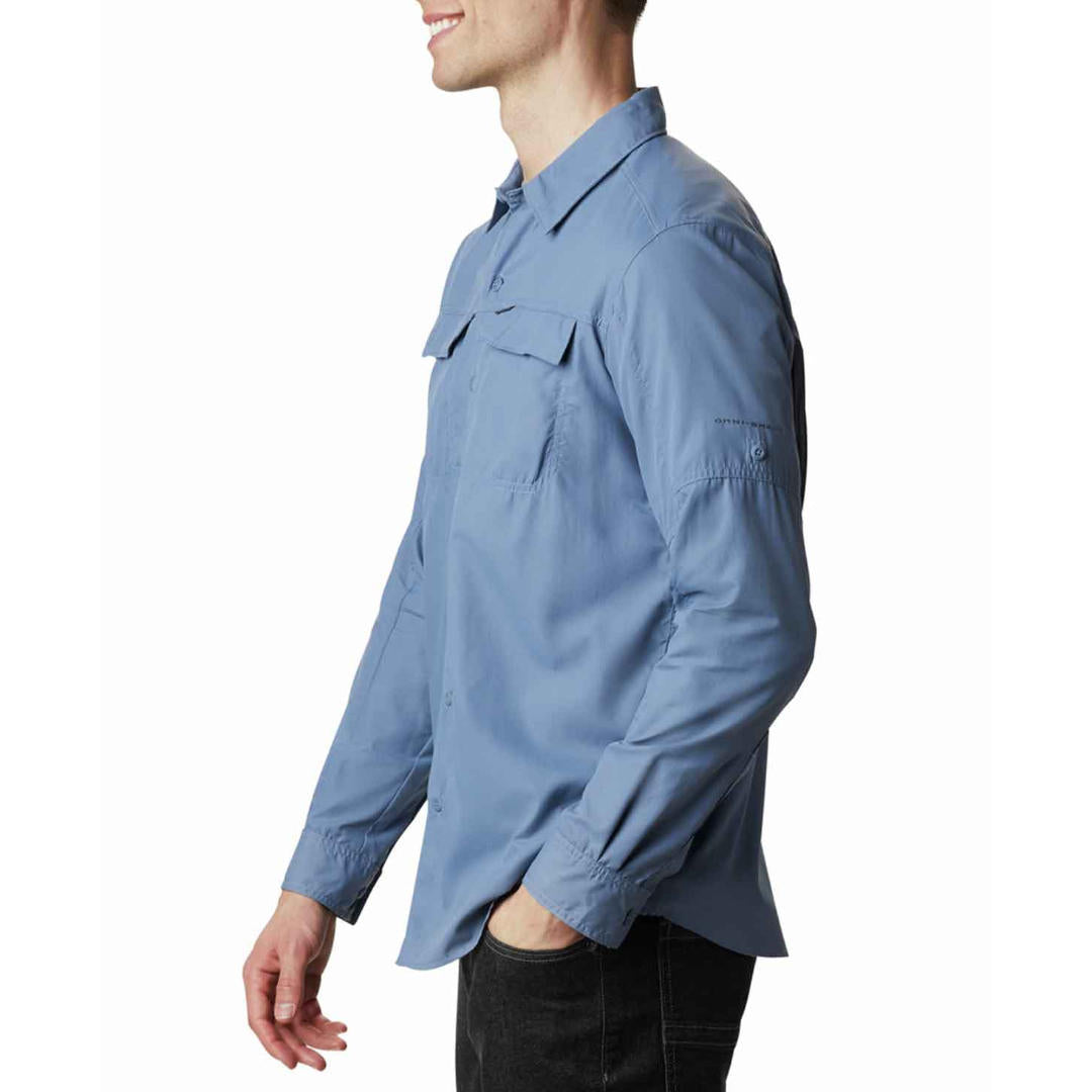 Columbia Men's Blue Omni-Wick Silver Ridge 2.0 Moisture-Wicking Shirt