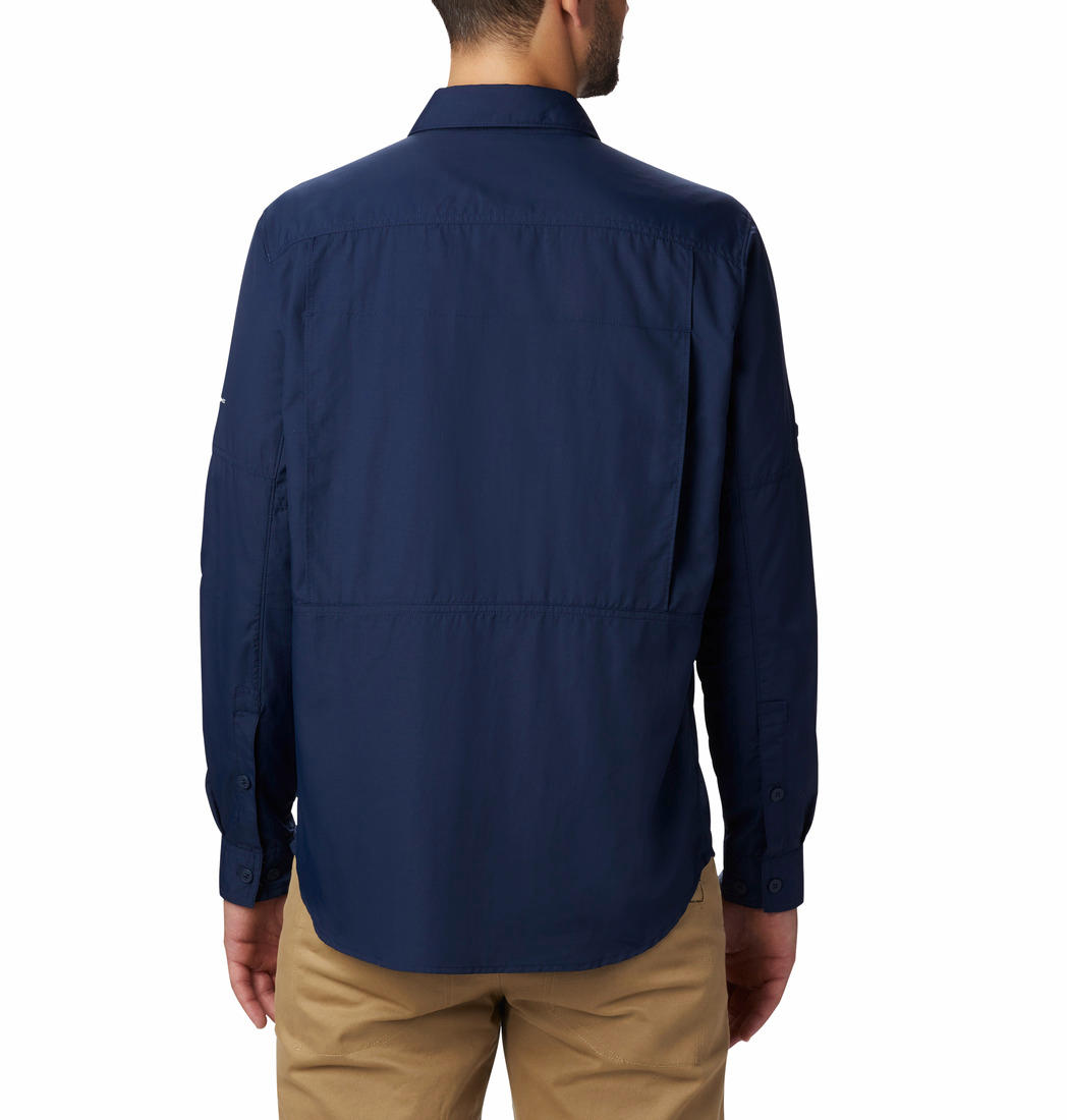 Columbia Men's Navy Blue Omni-Wick Silver Ridge 2.0 Breathable Shirt