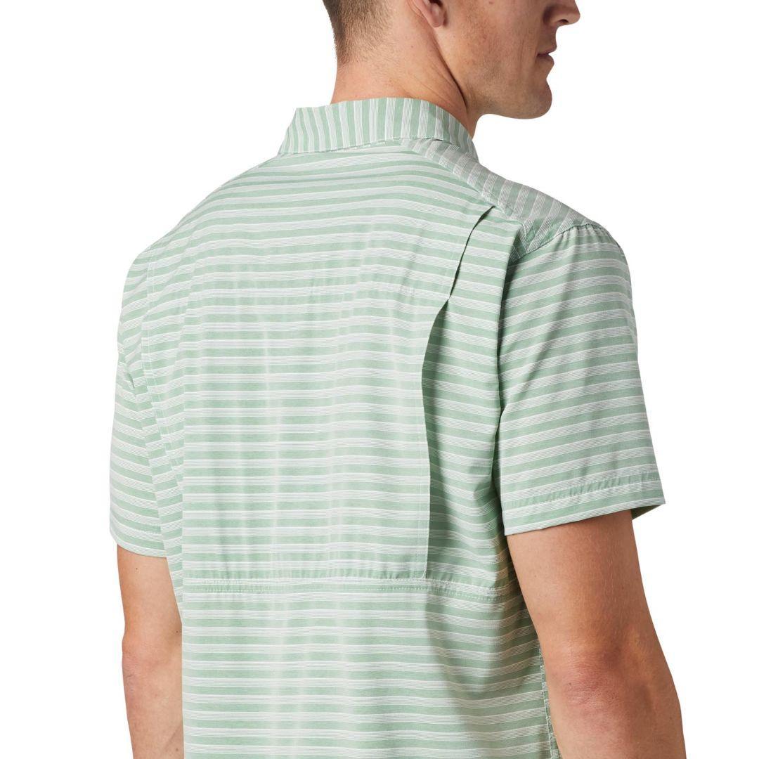 Columbia Men Green Twisted Creek II Short Sleeve Shirt (Sun Protection)