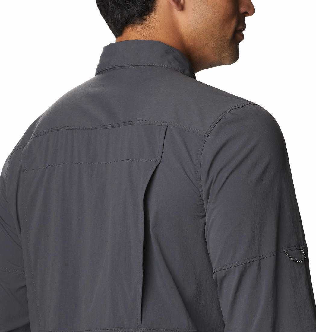 Columbia Men Black Newton Ridge Long Sleeve (Sun Protection)