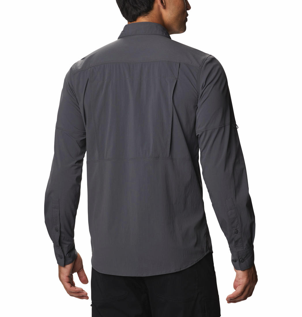 Columbia Men Black Newton Ridge Long Sleeve (Sun Protection)