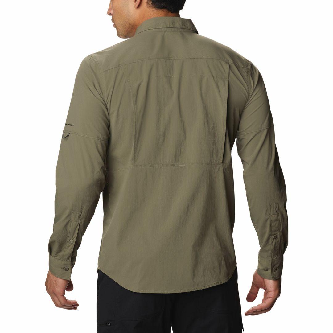Columbia Men Green Newton Ridge Long Sleeve (Sun Protection)