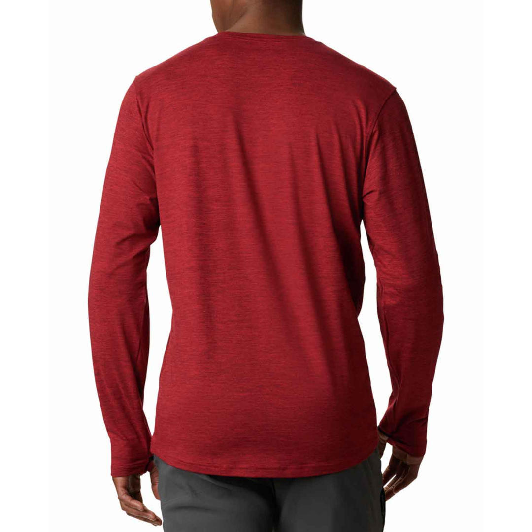 Columbia Men Red Tech Trail Long Sleeve Crew II