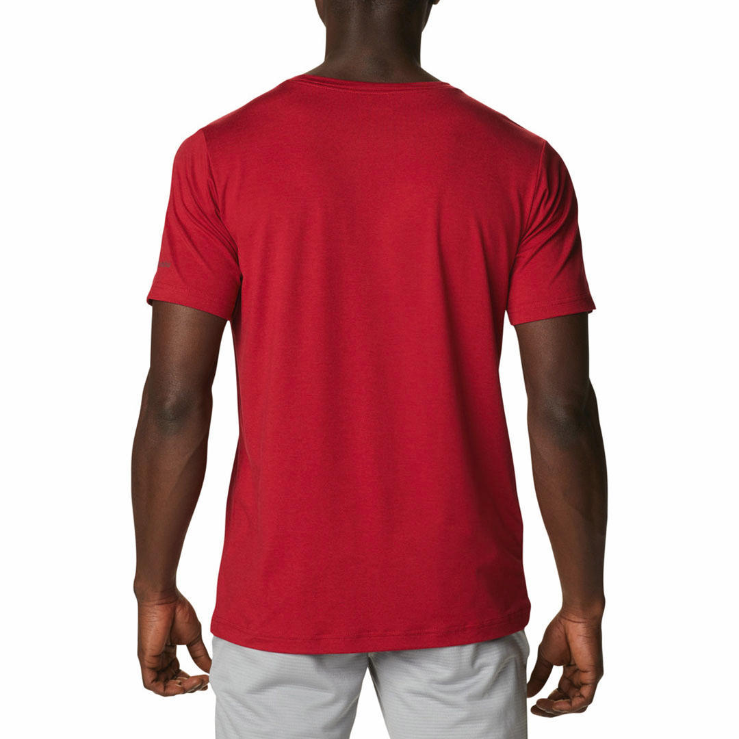 Columbia Men Red Tech Trail Graphic Tee (Sun Protection)