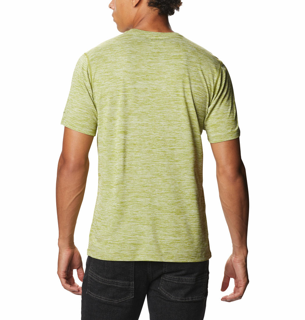 Columbia Men Green Deschutes Runner Short Sleeve Shirt