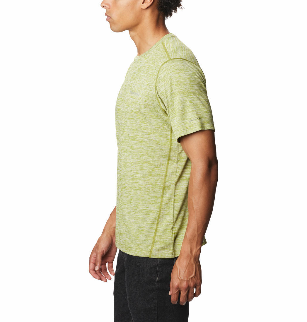 Columbia Men Green Deschutes Runner Short Sleeve Shirt