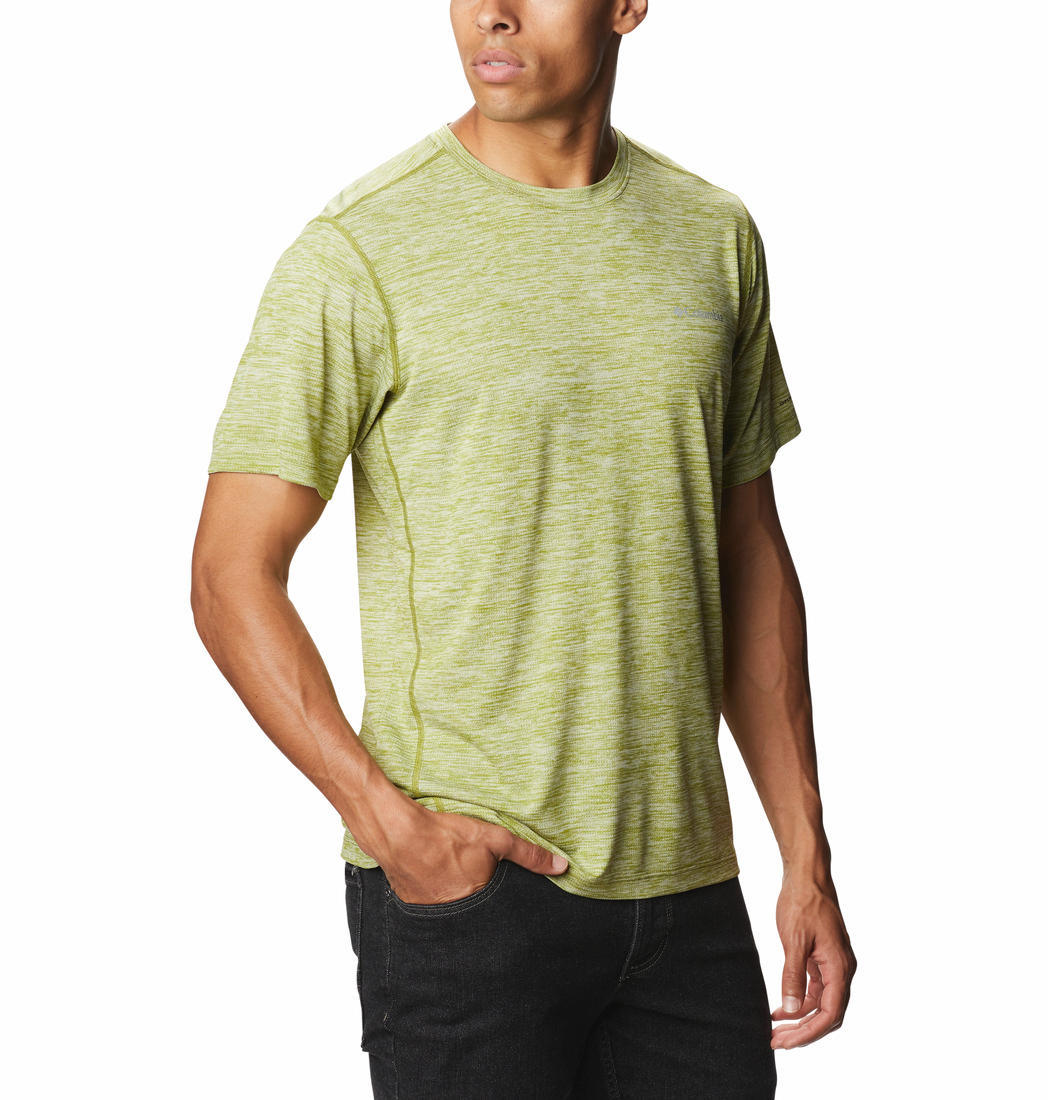 Columbia Men Green Deschutes Runner Short Sleeve Shirt
