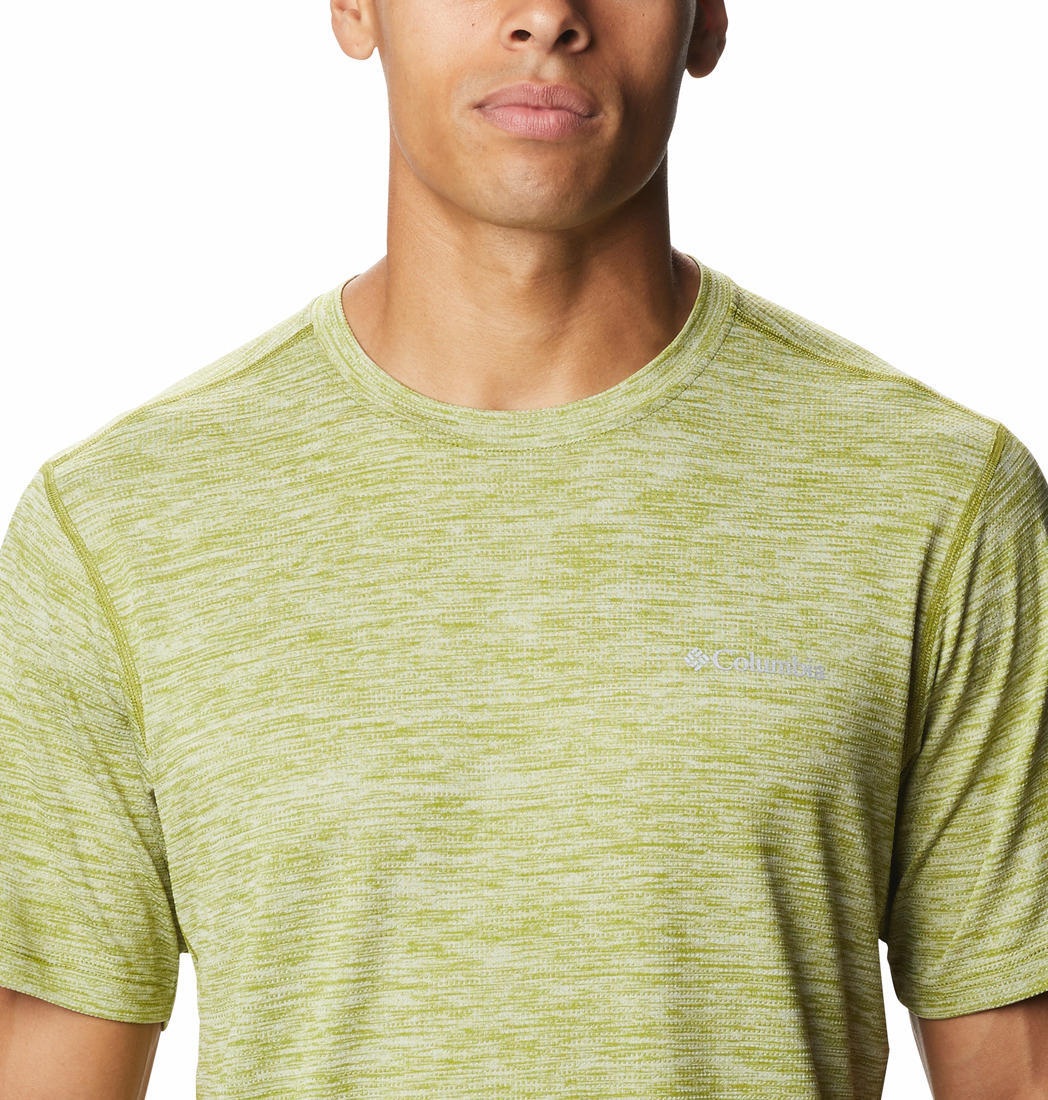 Columbia Men Green Deschutes Runner Short Sleeve Shirt