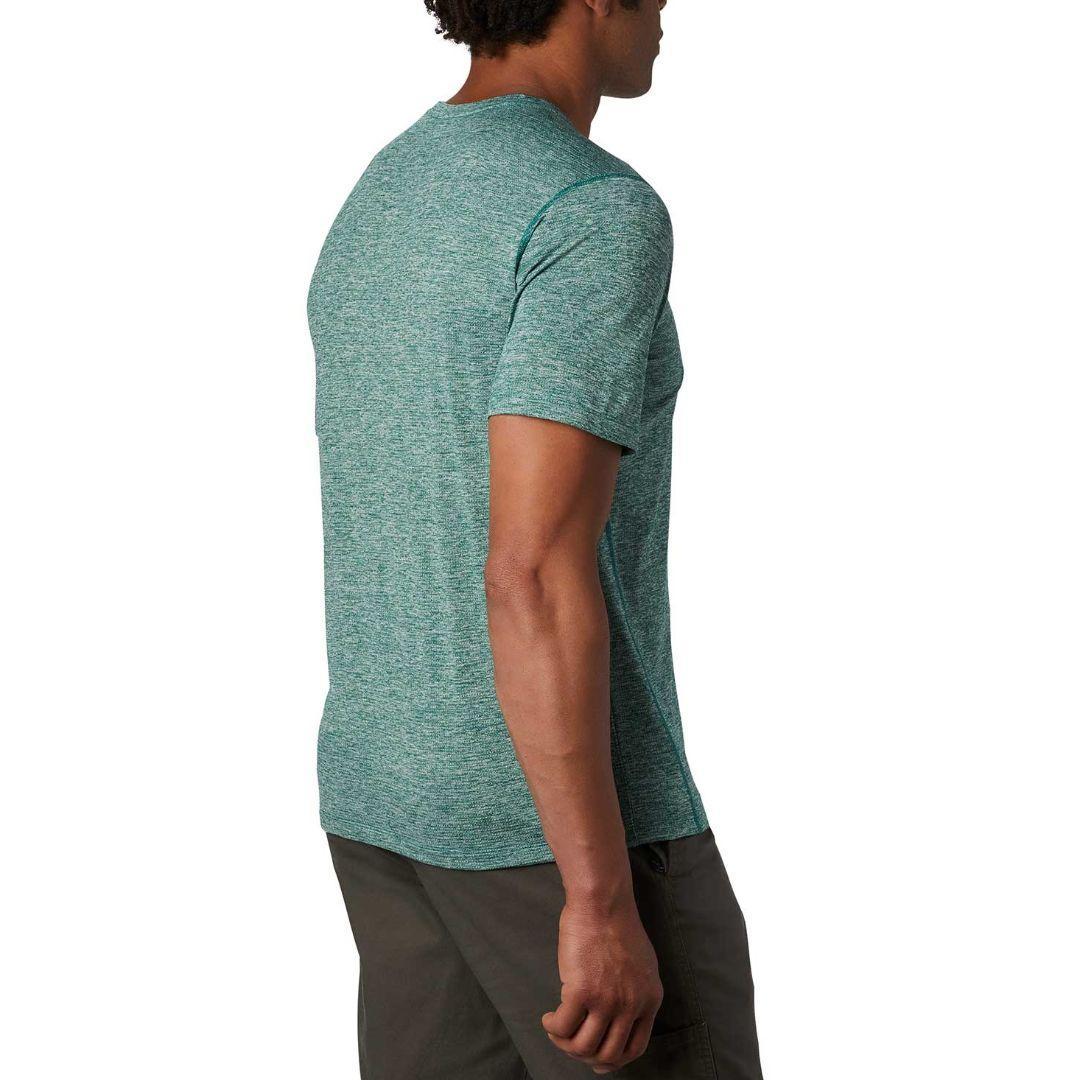 Columbia Men Blue Deschutes Runner Short Sleeve Shirt