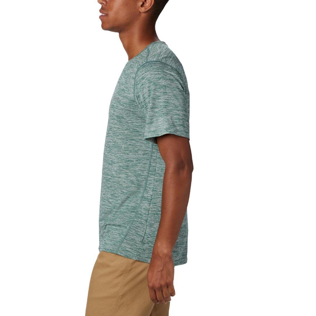 Columbia Men Green Deschutes Runner Short Sleeve Shirt