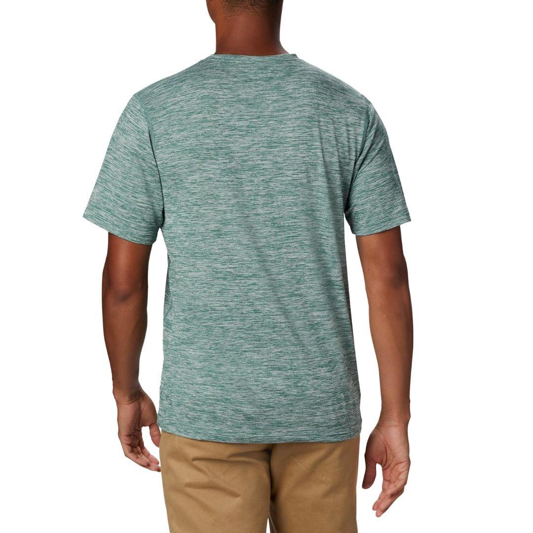 Columbia Men Green Deschutes Runner Short Sleeve Shirt