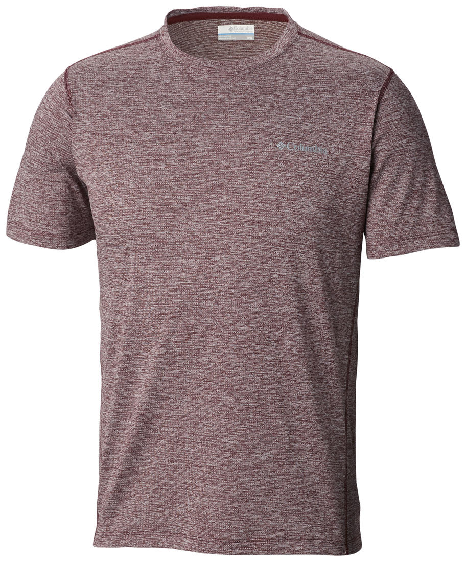 Columbia Men’s Red Omni-Wick Deschutes Runner Short Sleeve Shirt