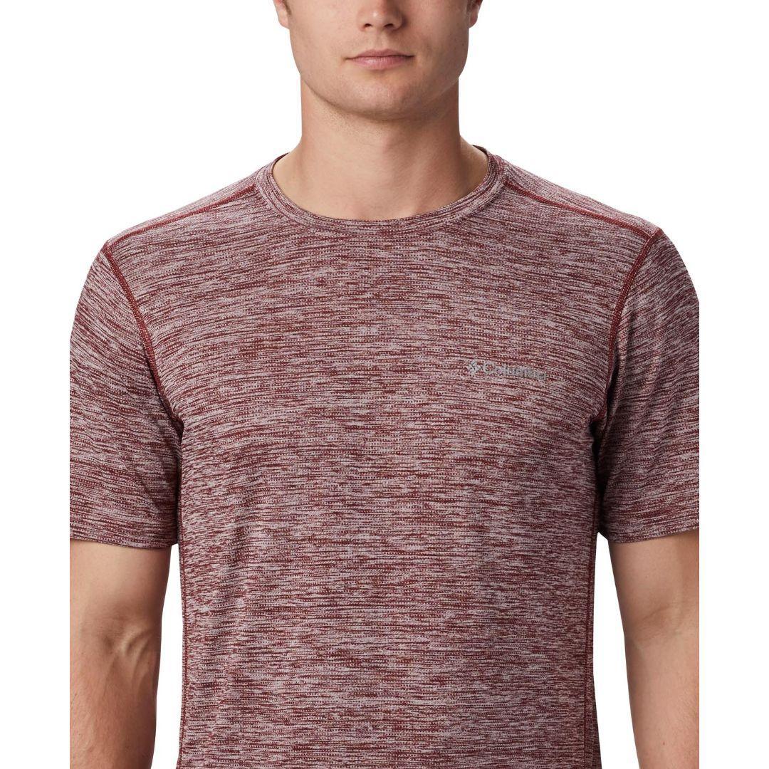 Columbia Men Red Deschutes Runner Short Sleeve Shirt