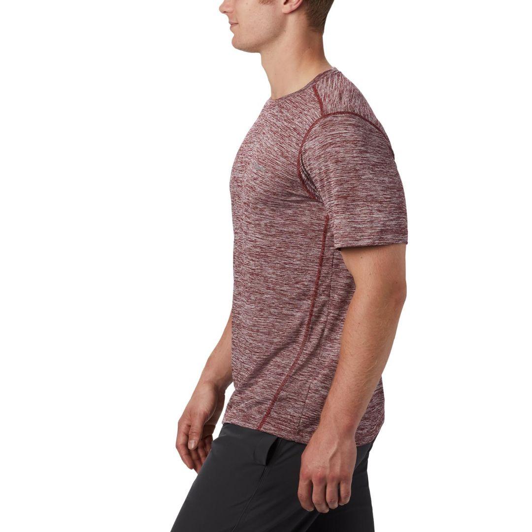 Columbia Men Red Deschutes Runner Short Sleeve Shirt