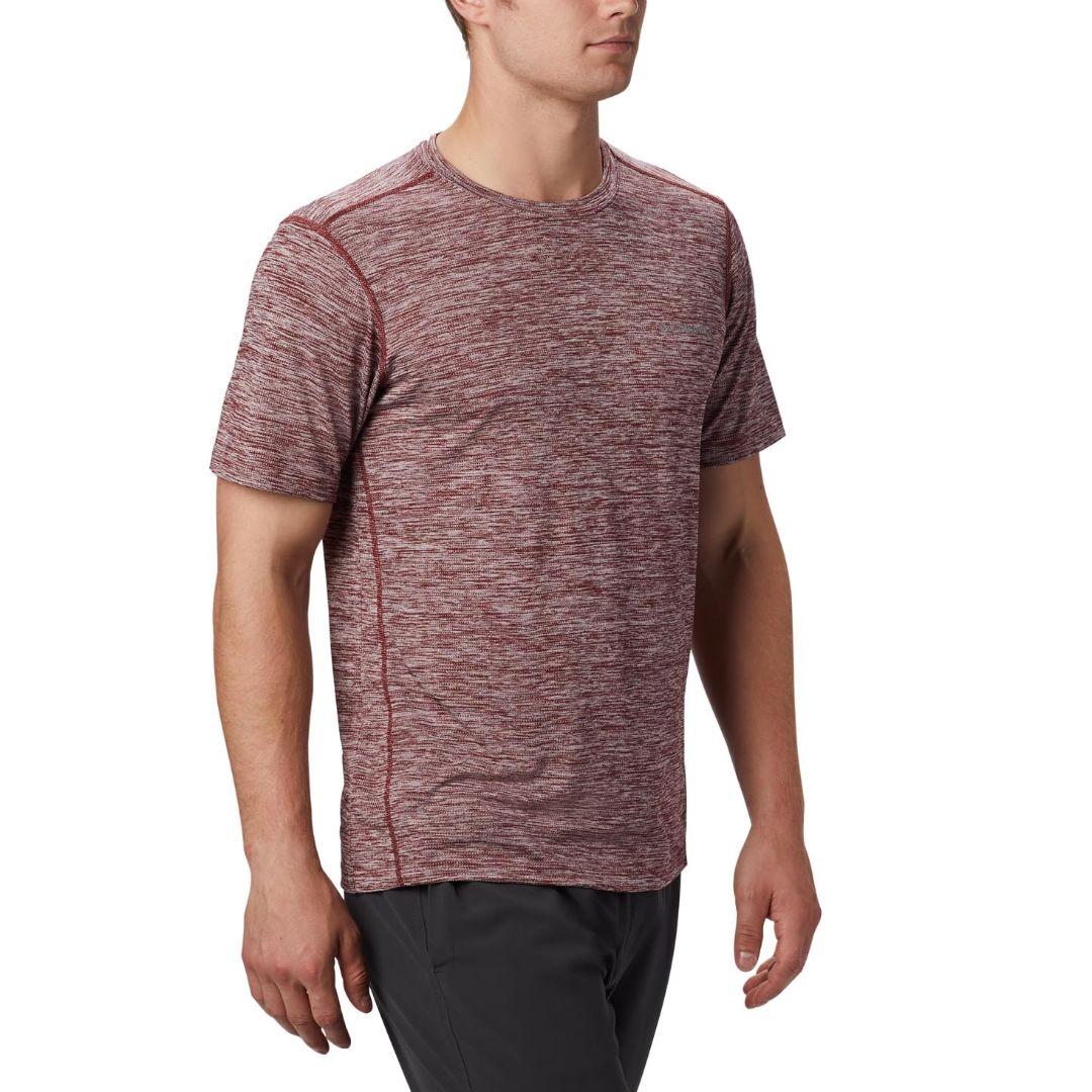 Columbia Men Red Deschutes Runner Short Sleeve Shirt