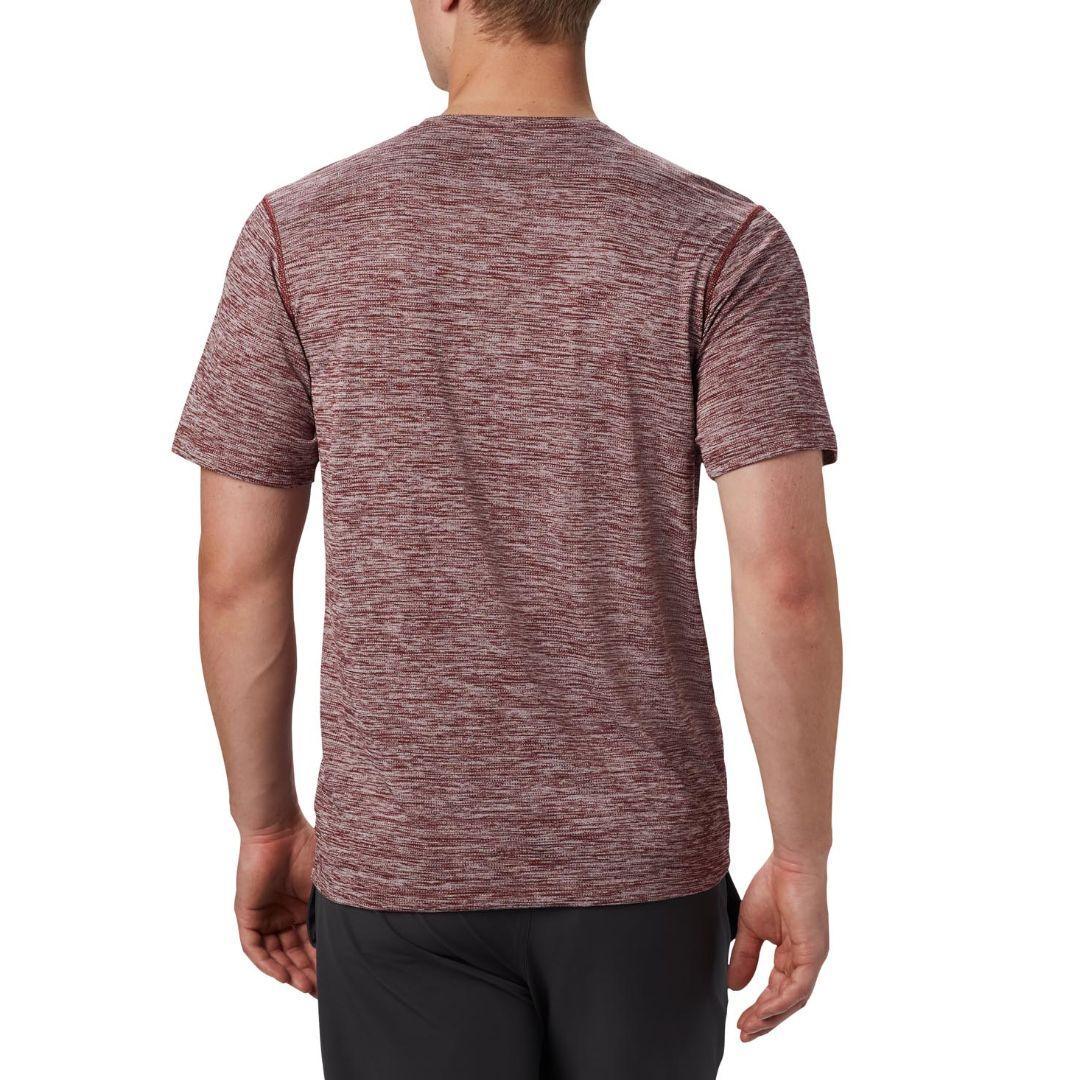 Columbia Men Red Deschutes Runner Short Sleeve Shirt