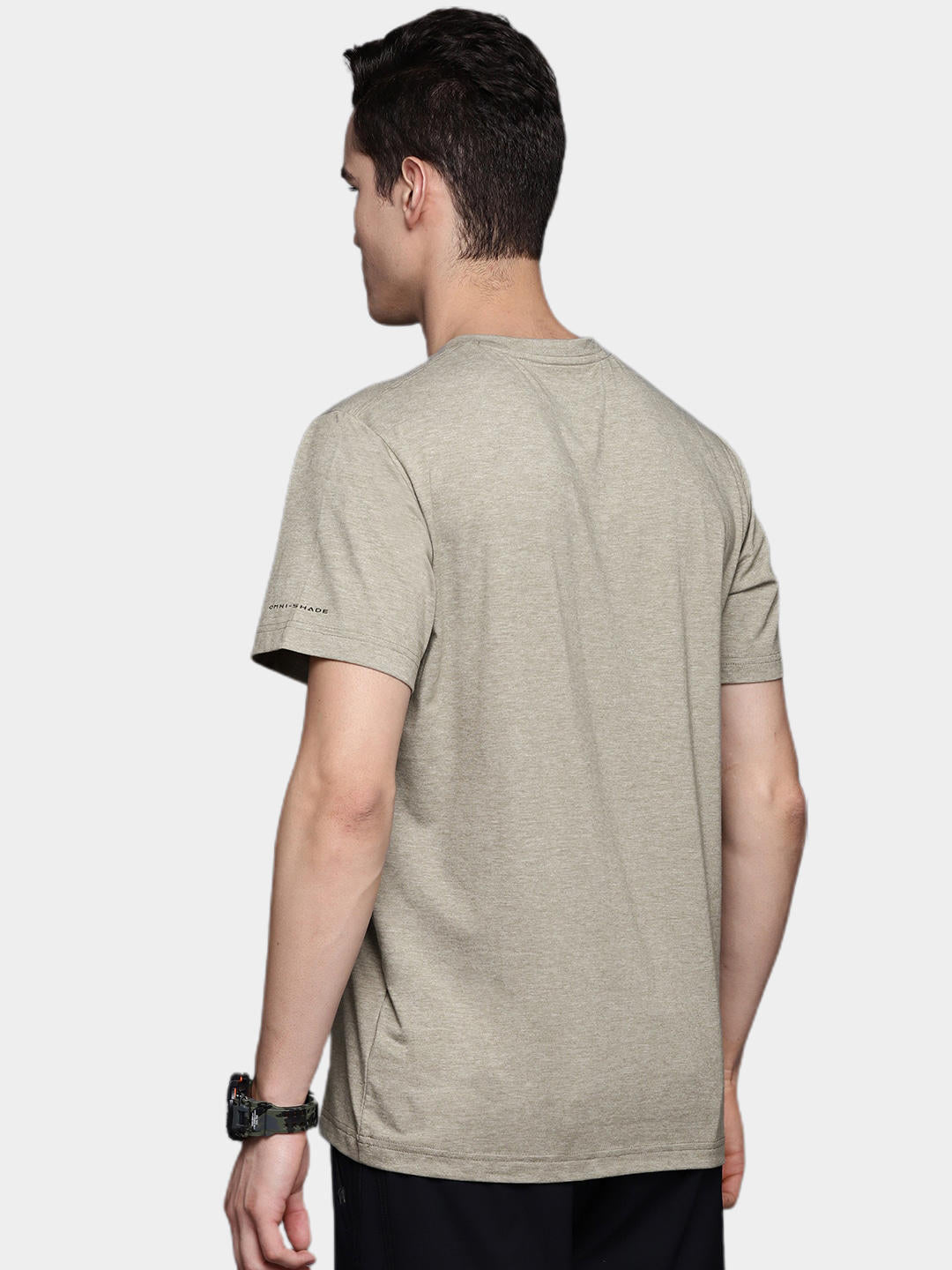 Columbia Men Green Sun Trek V-Neck Short Sleeve T-Shirt
