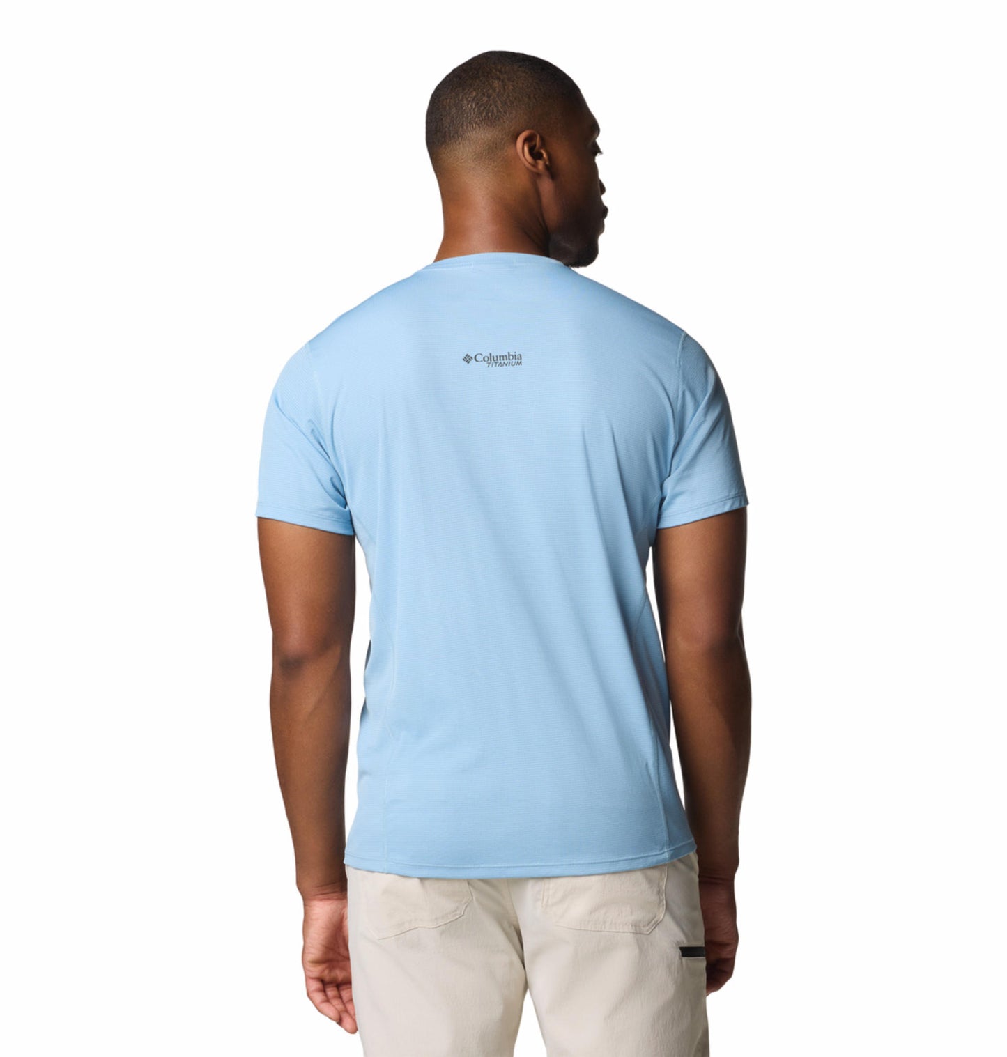 Columbia Mens Blue Omni-Wick Cirque River Pro Short Sleeve Crew Tshirt