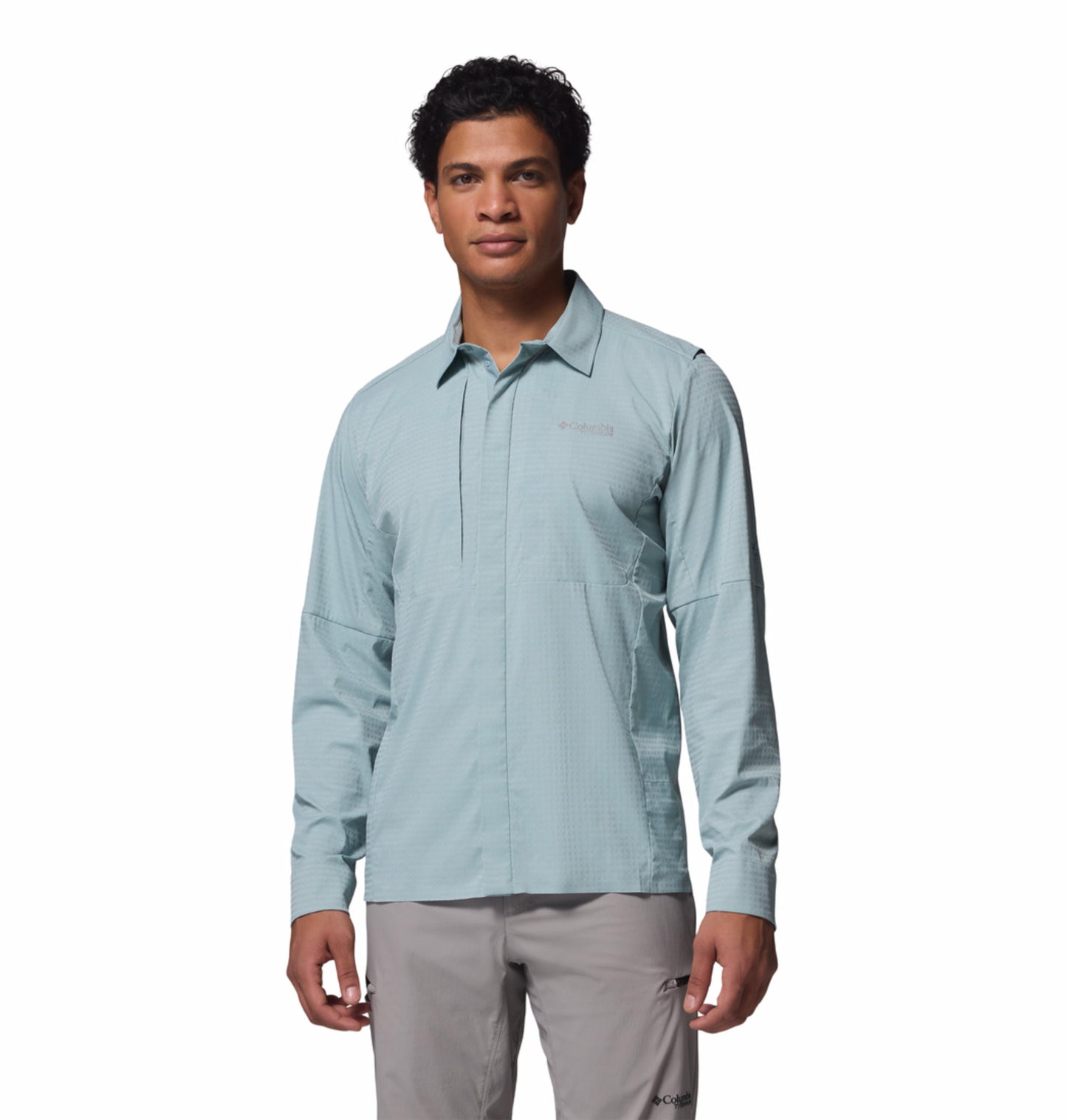 Columbia Men’s Blue Omni-Freeze Ridge Ascent Long Sleeve Shirt