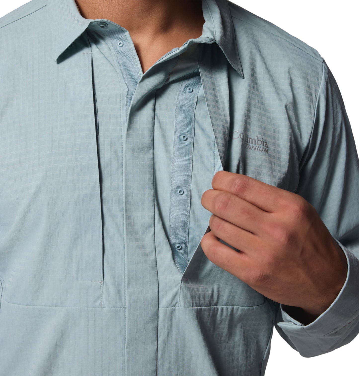 Columbia Men’s Blue Omni-Freeze Ridge Ascent Long Sleeve Shirt