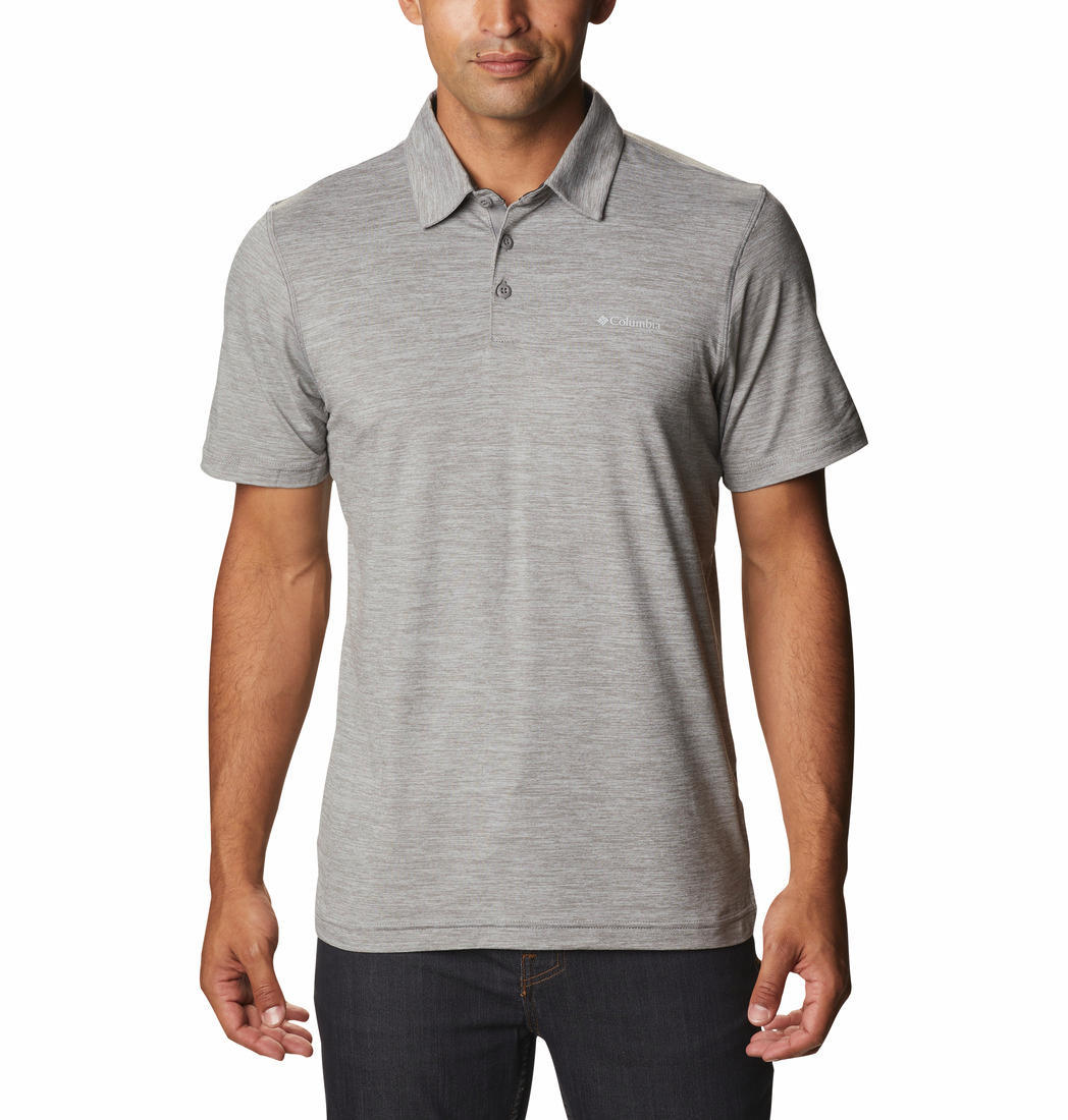 Columbia Men Black Tech Trail Polo (Sun Protection)