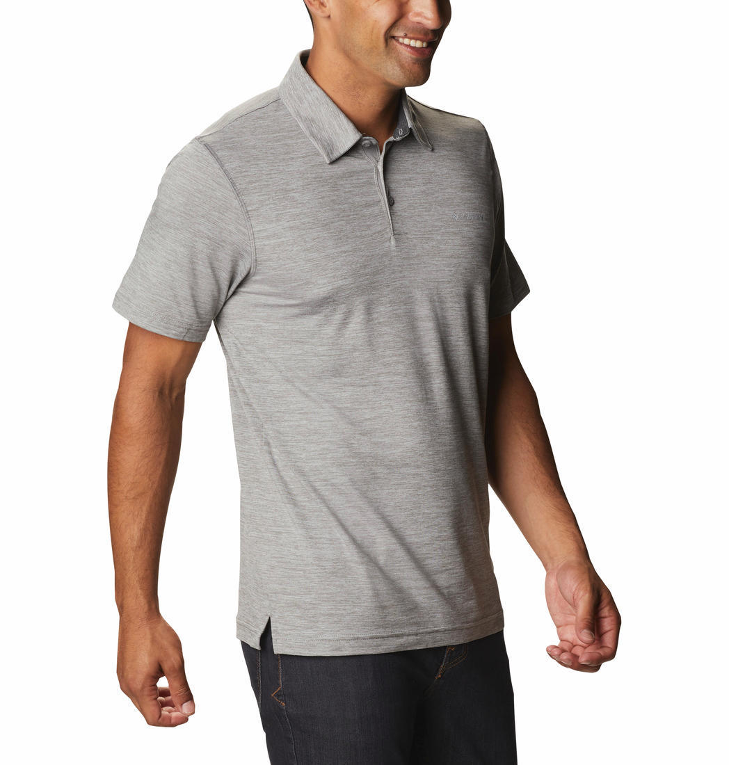 Columbia Men Black Tech Trail Polo (Sun Protection)