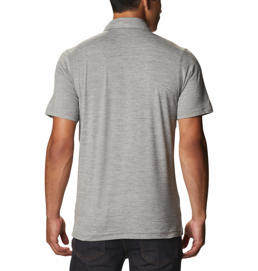 Columbia Men Black Tech Trail Polo (Sun Protection)