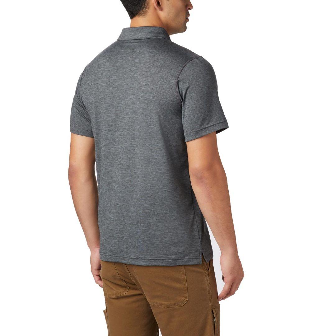 Columbia Men Black Tech Trail Polo (Sun Protection)
