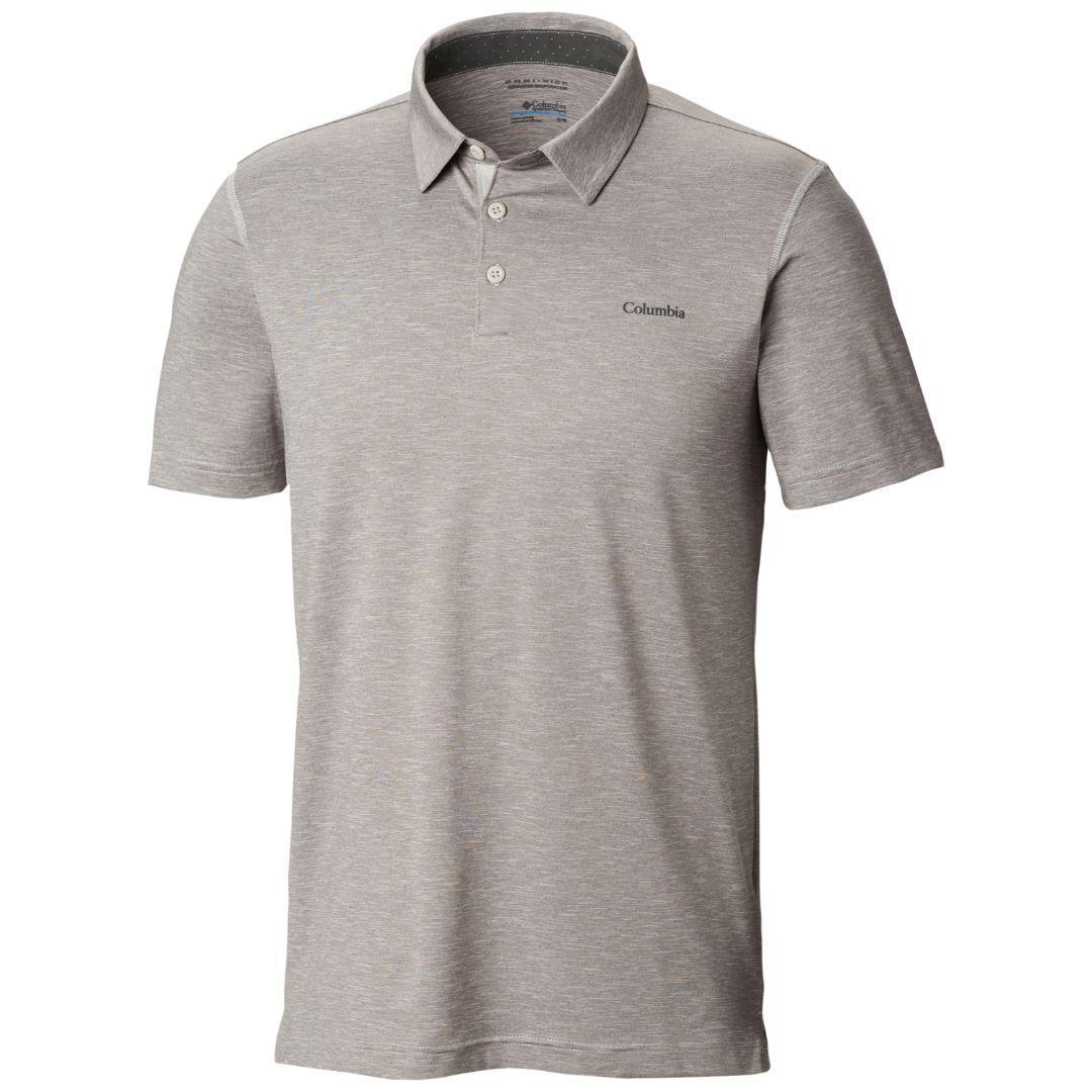 Columbia Men Black Tech Trail Polo (Sun Protection)