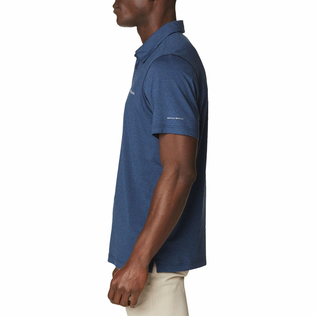 Columbia Men Blue Tech Trail Polo (Sun Protection)