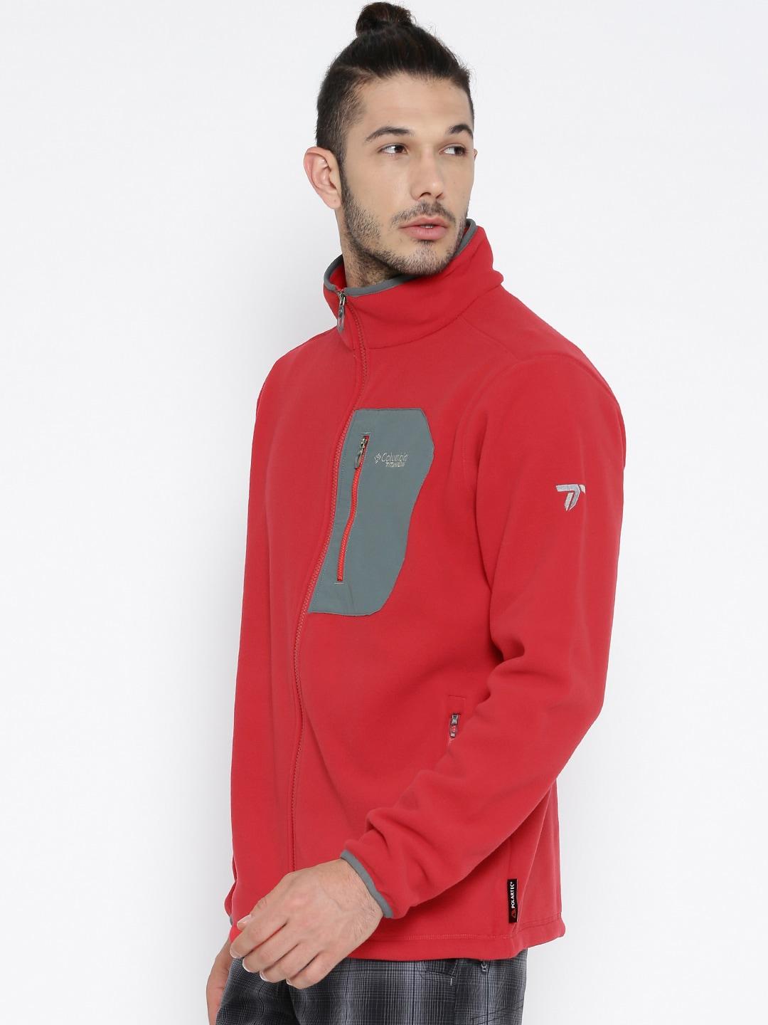 Columbia Men Red Titan Pass 2.0 Fleece Jacket