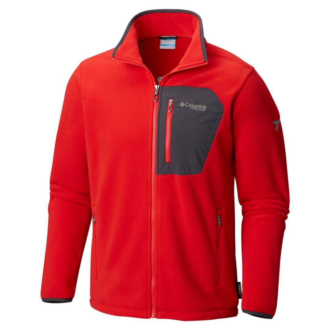 Columbia Men Pink Titan Pass 2.0 Fleece Jacket