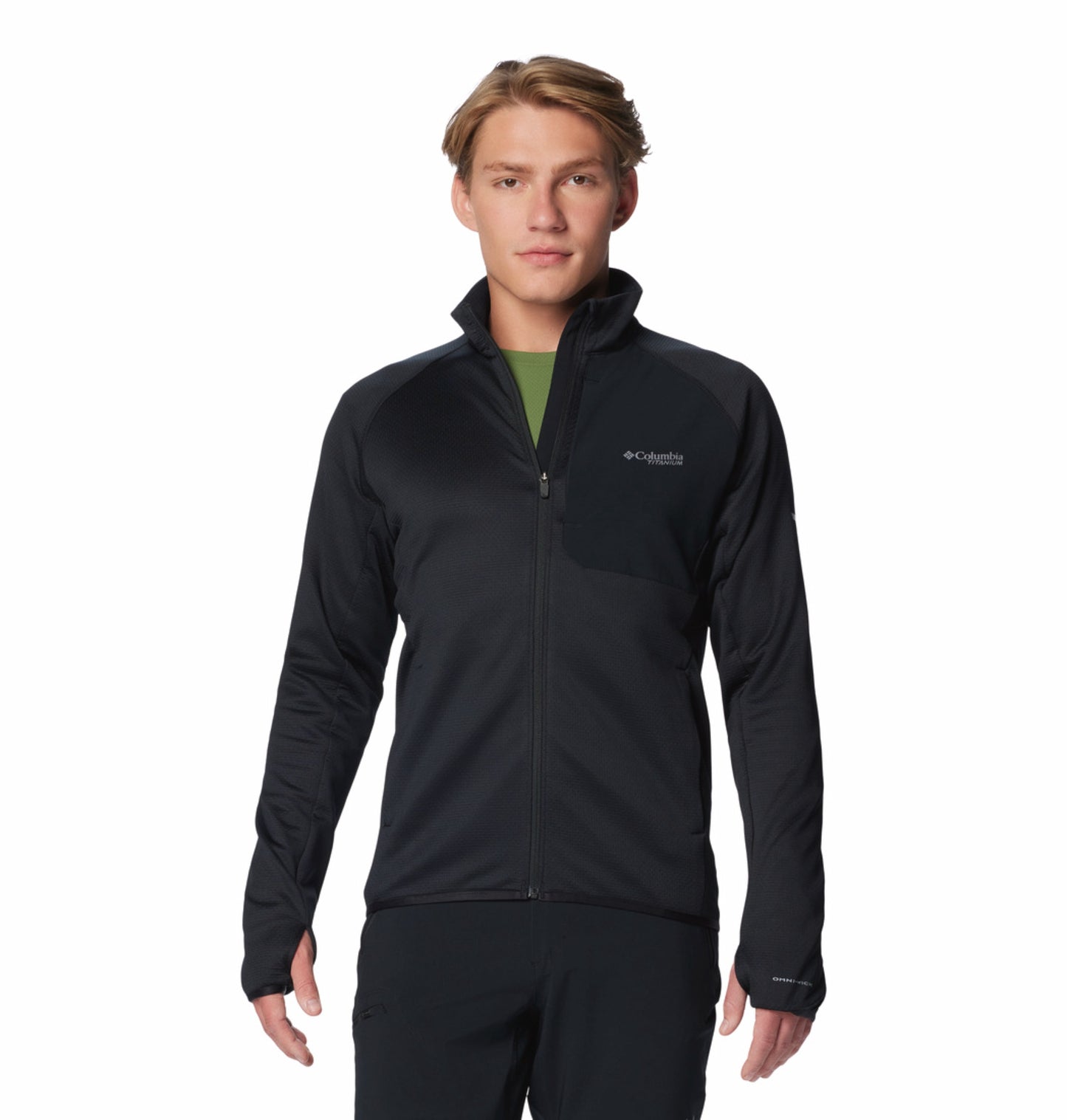 Columbia Men’s Black Omni-Wick Full-Zip Performance Fleece Jacket