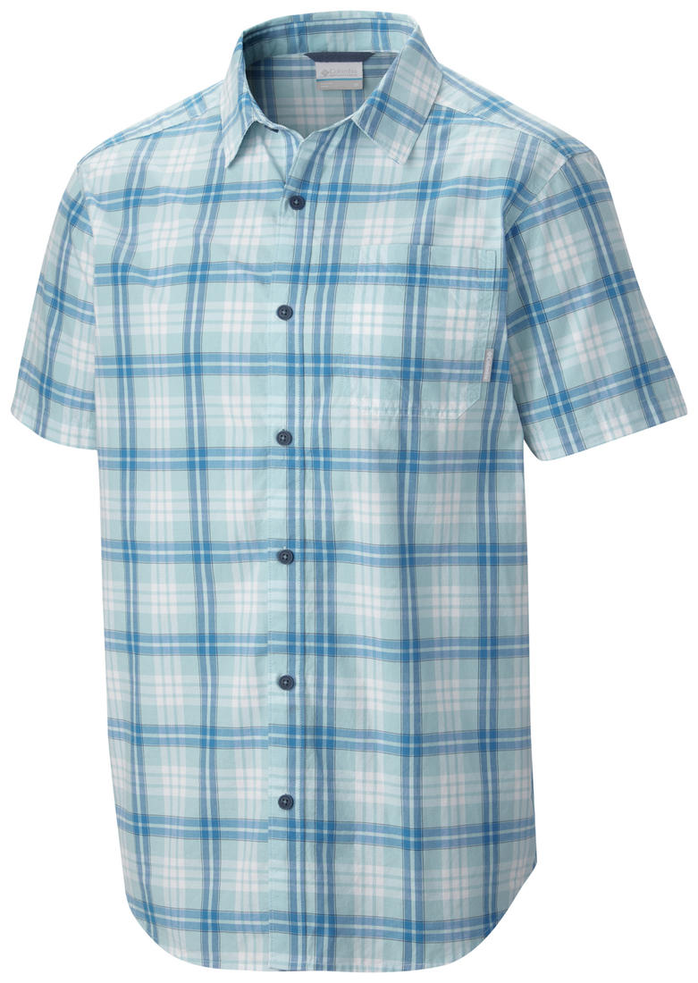 Columbia Men Blue Thompson Hill II Yarn Dye Shirt