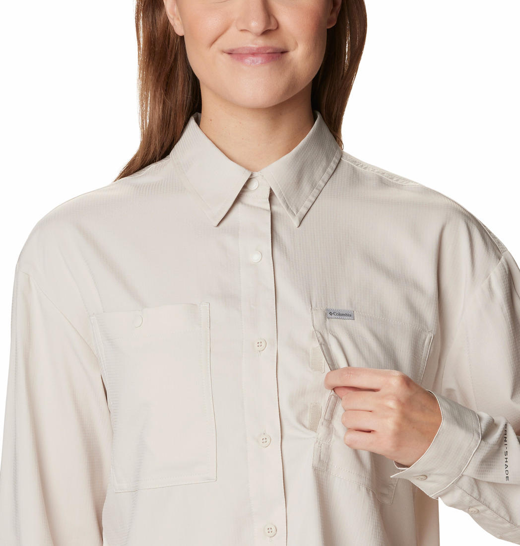 Columbia Womens Brown Silver Ridge Utility Long Sleeve Shirt