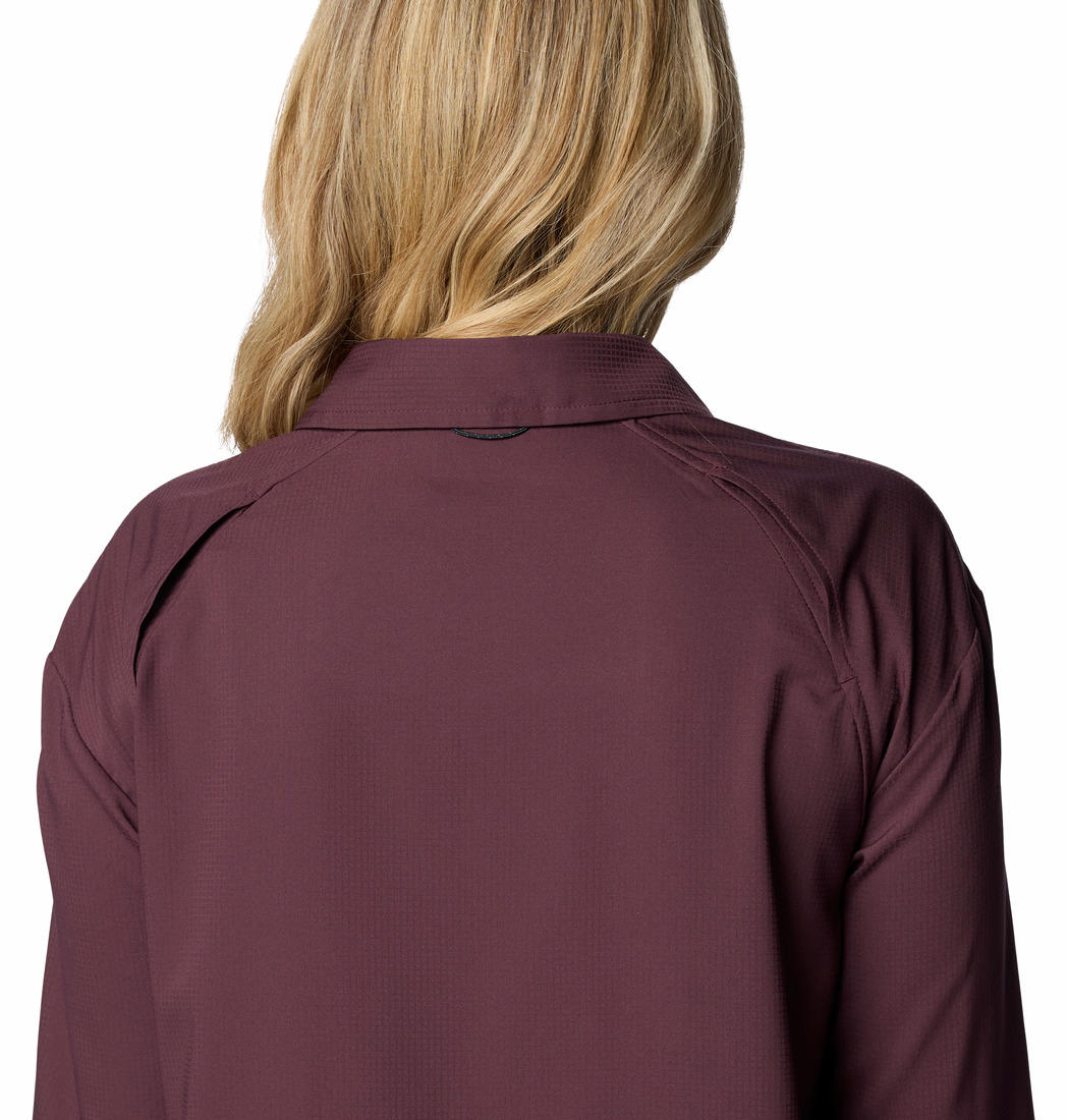 Columbia Womens Red Silver Ridge Utility Long Sleeve Shirt